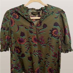 Sugarlips Green and Purple Blouse Bohemian Style